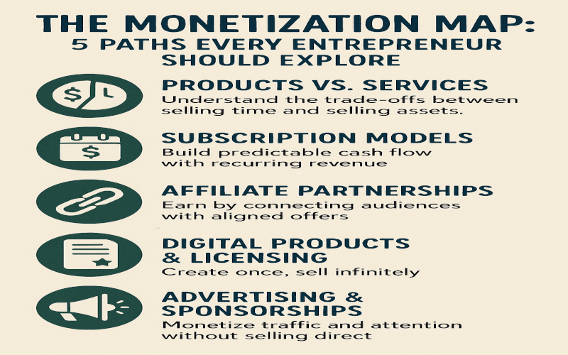 The Monetization Map: 5 Paths Every Entrepreneur Should Explore