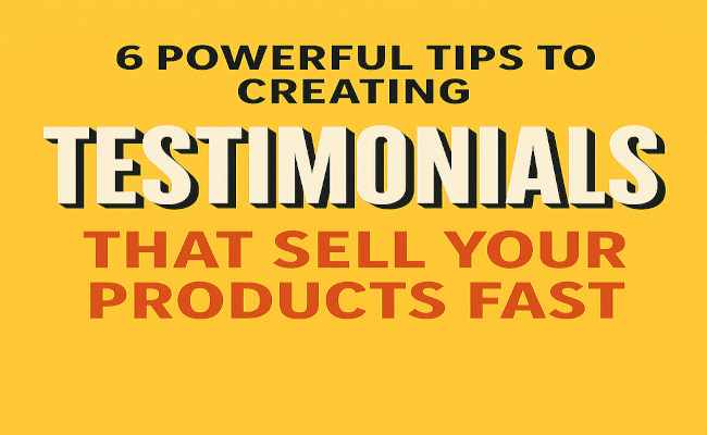 6 Powerful Tips to Creating TestimonialsThat Sell Your Products Fast